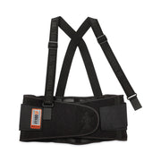 Ergodyne ProFlex 1100SF Spandex Back Support Brace - 25" to 30" Waist Size - Black - 280D Spandex, Elastic - 1 Each