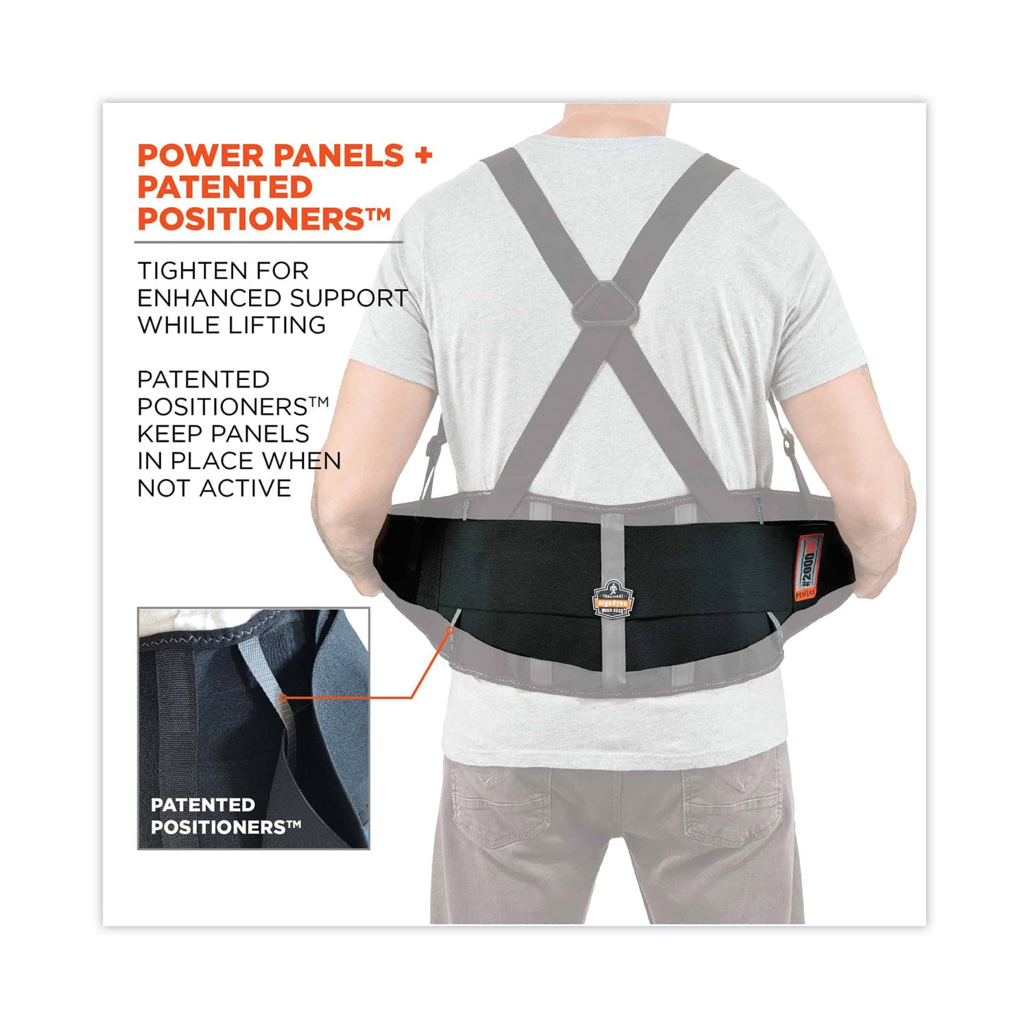 ProFlex 2000SF High-Performance Spandex Back Support Brace, X-Small, 20" to 25" Waist, Black