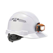 Ergodyne Skullerz 8972LED Cap-Style Hard Hat with LED Light, Vented, Adjustable, Removable Sweatband, White, 1 Each