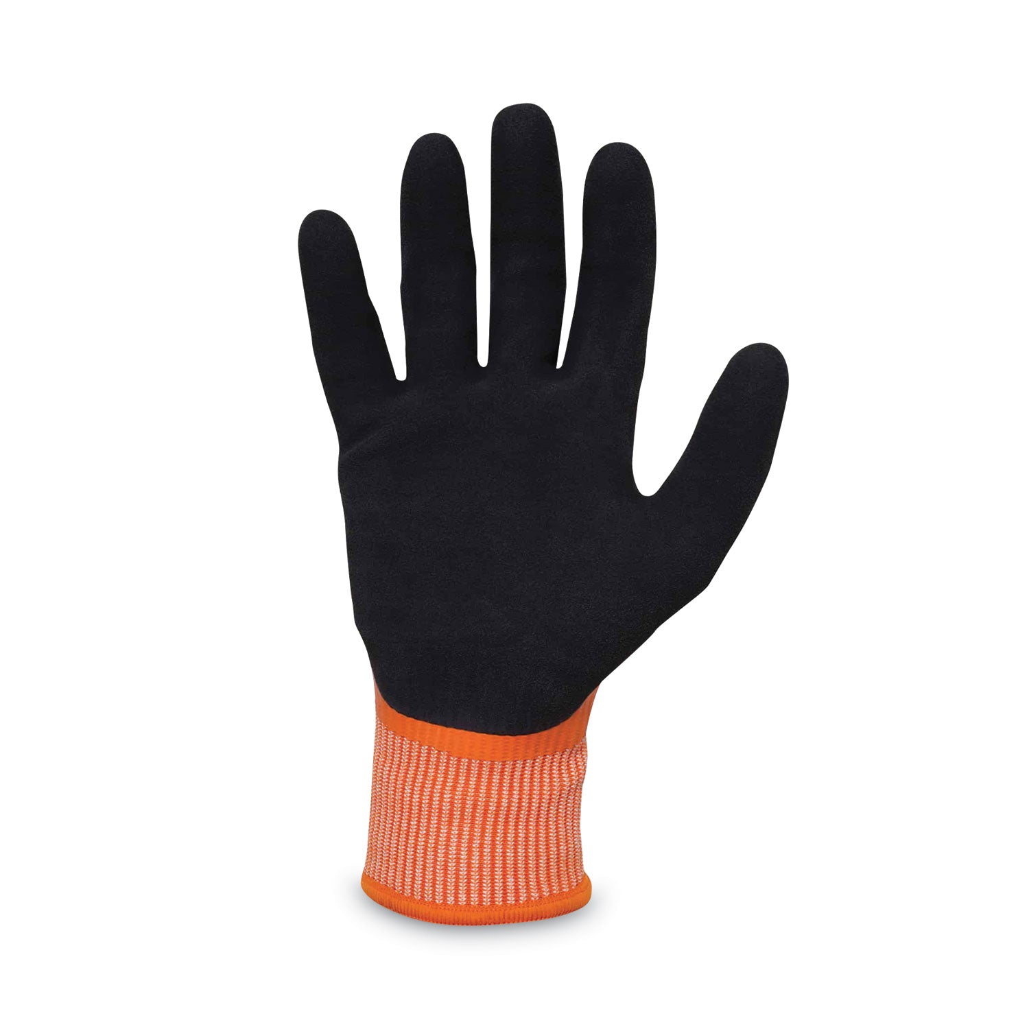 Ergodyne ProFlex 7551 A5 Coated Waterproof Gloves, Large, Orange, Nitrile & Latex Coating, Cut/Water/Cold/Puncture/Abrasion/Slash Resistant, Superior Grip, Machine Washable, 2 Pairs, 12 Carton
