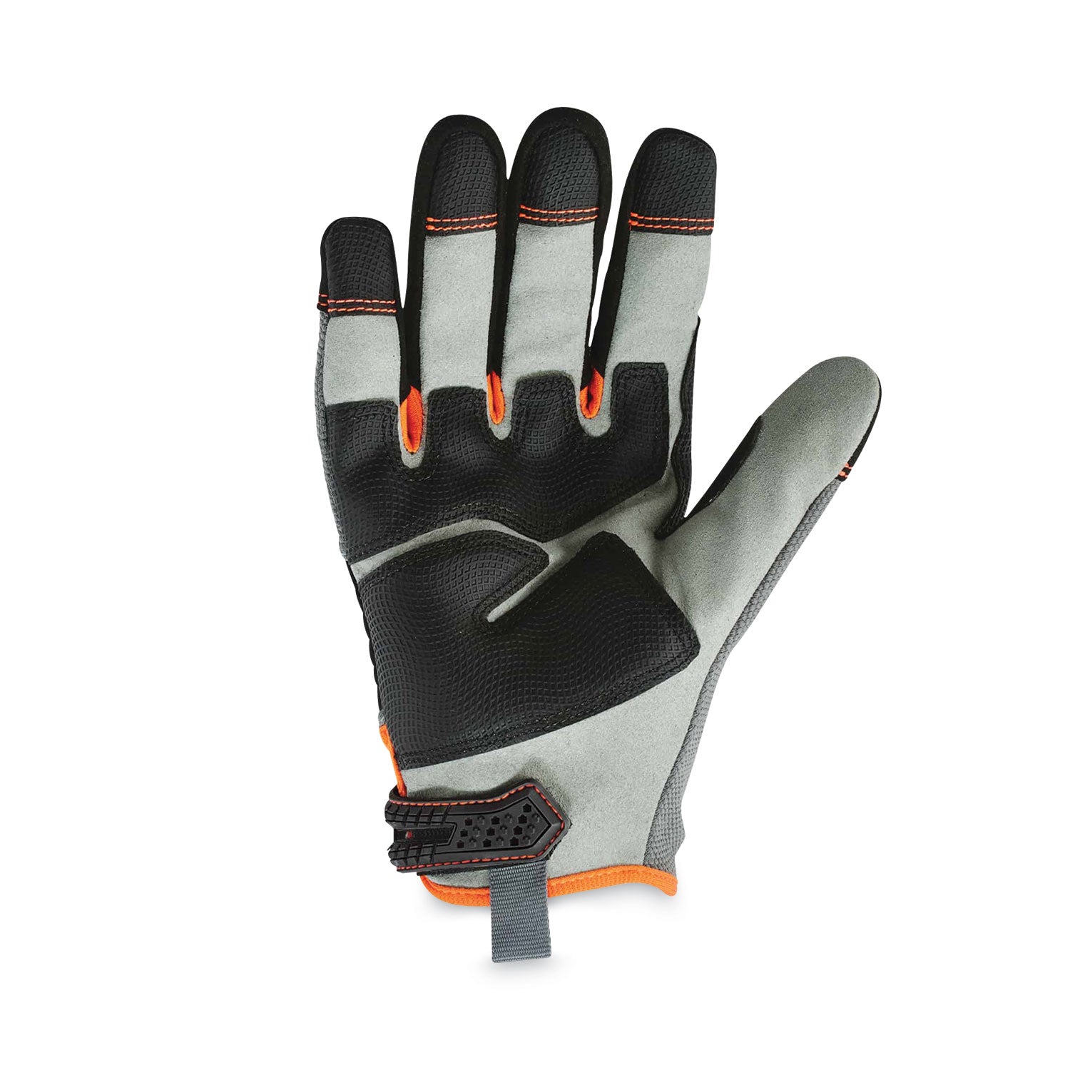 Ergodyne ProFlex 710 Heavy-Duty Utility Gloves, Small, Gray, 8" Length, Padded Palm, Reinforced Fingertip, Abrasion Resistant, Machine Washable, 2 Pairs