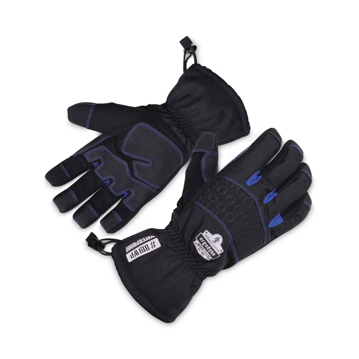 Ergodyne ProFlex 819WP Extreme Thermal Waterproof Winter Work Gloves, Small, Black, 3" Thickness, 13.75" Length, Touchscreen Capable, 2 Pairs