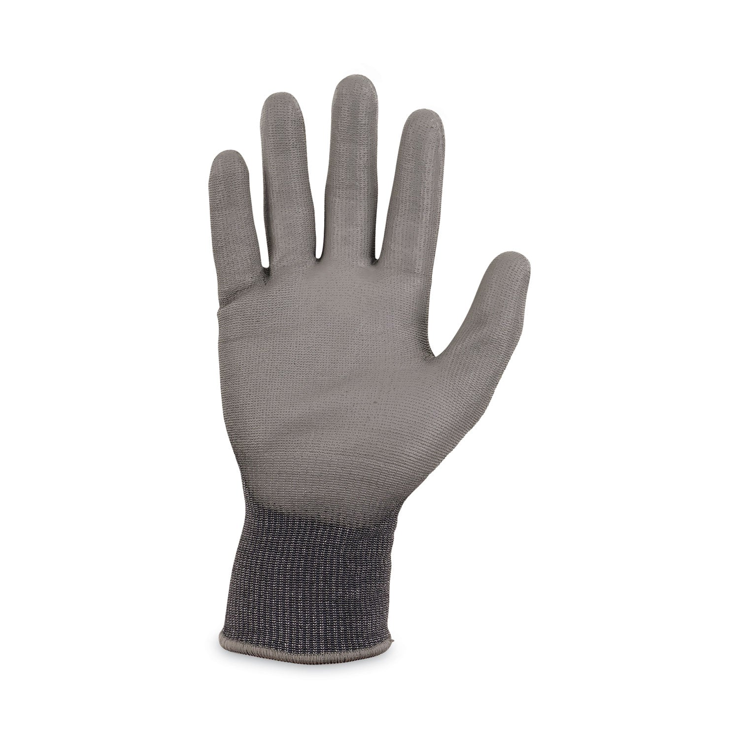 Ergodyne ProFlex 7044 PU-Coated Cut-Resistant Gloves, Small, Gray, HPPE/Polyester, Polyurethane Palm, Touchscreen Capable, ANSI A4 Cut Level, 18-Gauge, 2 Pairs per Pack