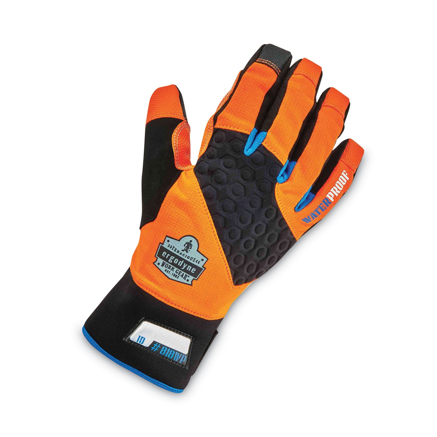 Ergodyne ProFlex 818WP Performance Thermal Waterproof Winter Work Gloves, Large, Orange, Touchscreen Capable, 3" Thick, 14" Length, 2 Pairs
