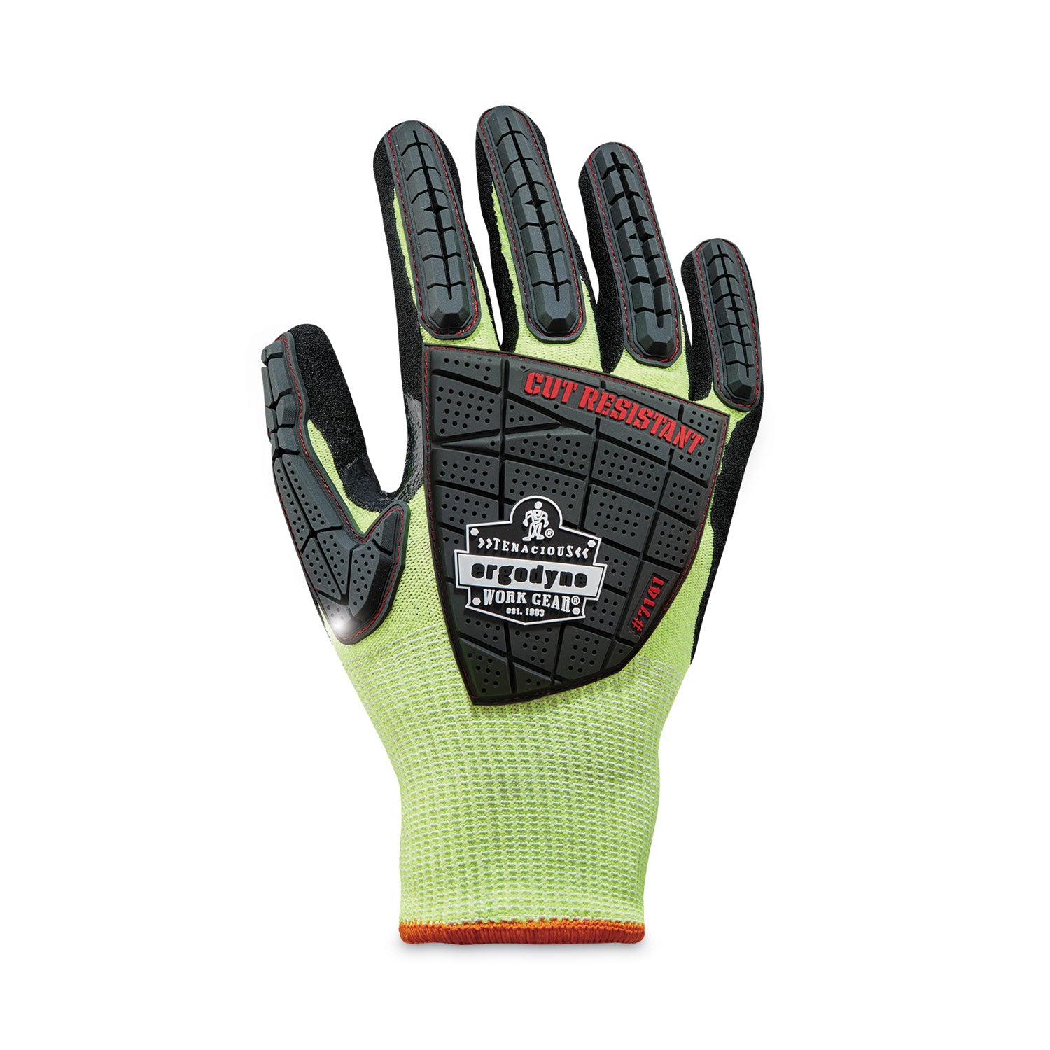Ergodyne ProFlex 7141 Nitrile-Coated DIR Level 4 Cut-Resistant Gloves, XXL, Lime, 2/Pair, 12 Pairs/Carton