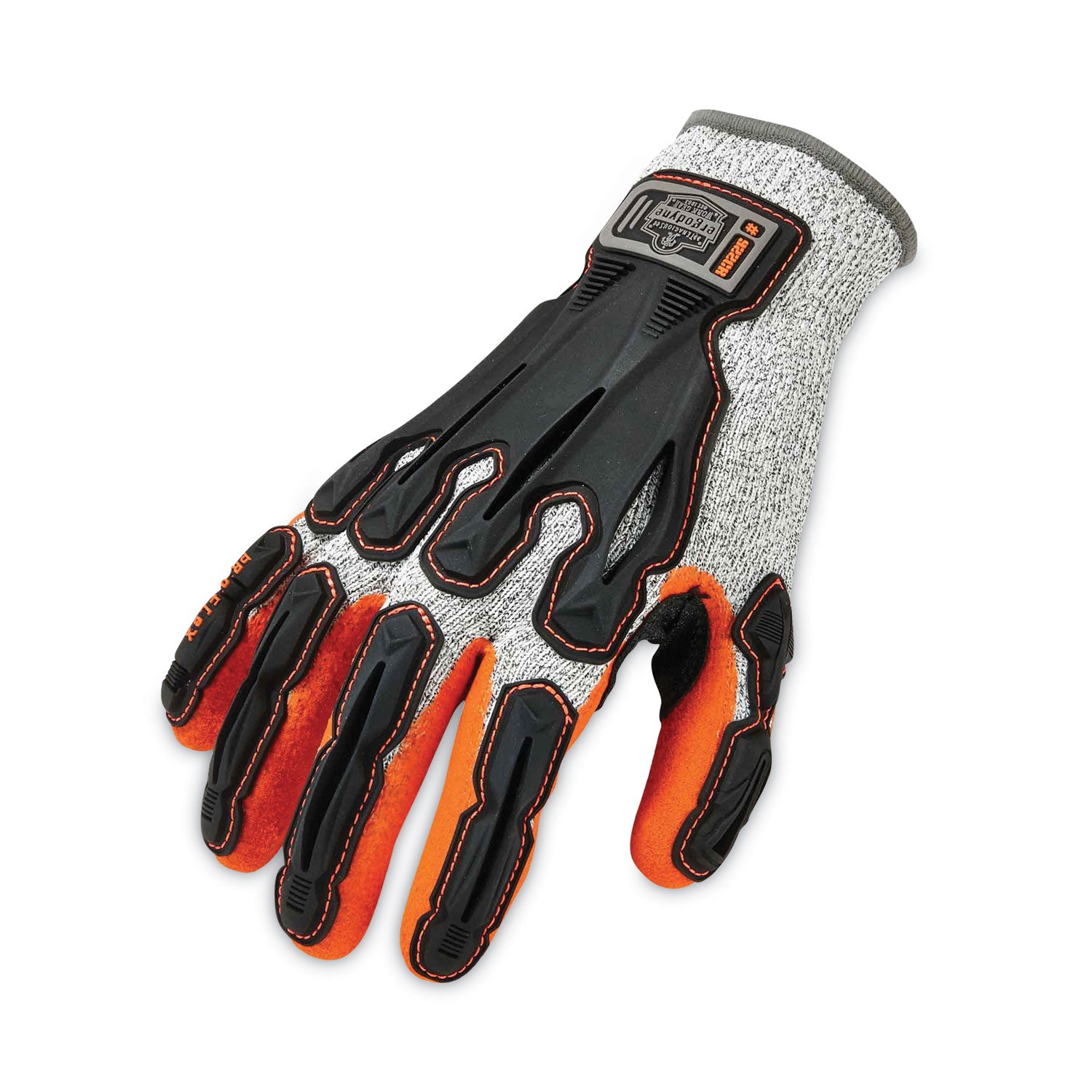 Ergodyne ProFlex 922CR Nitrile-Coated Cut-Resistant Gloves, Small, Gray, 1.75" Thick, 10" Length, Nitrile & Latex Coating, Impact & Cut Resistant, Machine Washable, 2 Pairs per Pack, 96 Packs per Carton