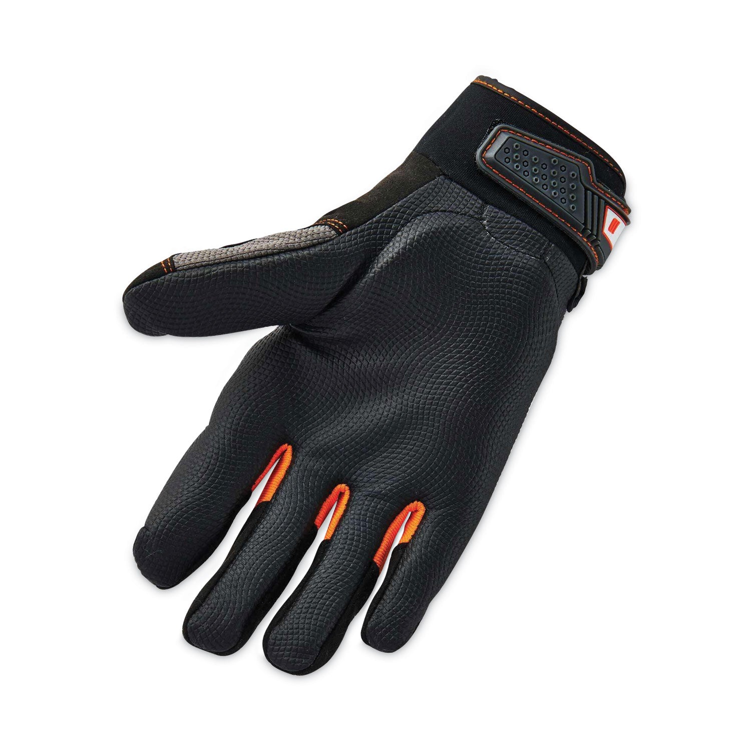 Ergodyne ProFlex 9002 Certified Full-Finger Anti-Vibration Gloves - 2" Thickness x 13.75" Glove Length - Large Size - Black - Anti-Vibration, Padded Palm, Impact Resistant, Knitted, Reinforced Thumb, Reinforced Fingertip, Molded, ID Tab - 2 / Pair