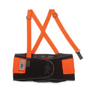 Ergodyne ProFlex 100HV Economy Hi-Vis Back Brace - 25" Waist Size - Orange - Rubber, Polypropylene, Spandex - 1 Each