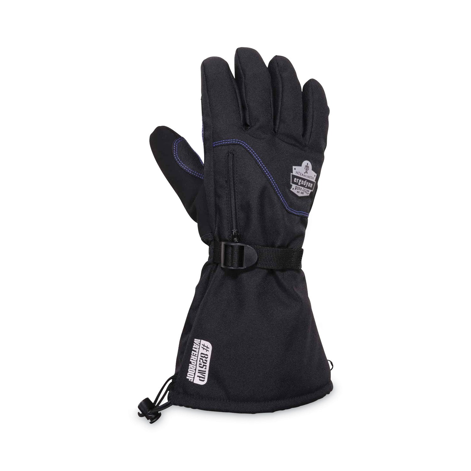Ergodyne ProFlex 825WP Thermal Waterproof Winter Work Gloves, Medium, Black, 3" Thickness, 13.75" Length, Touchscreen Capable, Dual Layer, 2 Pairs