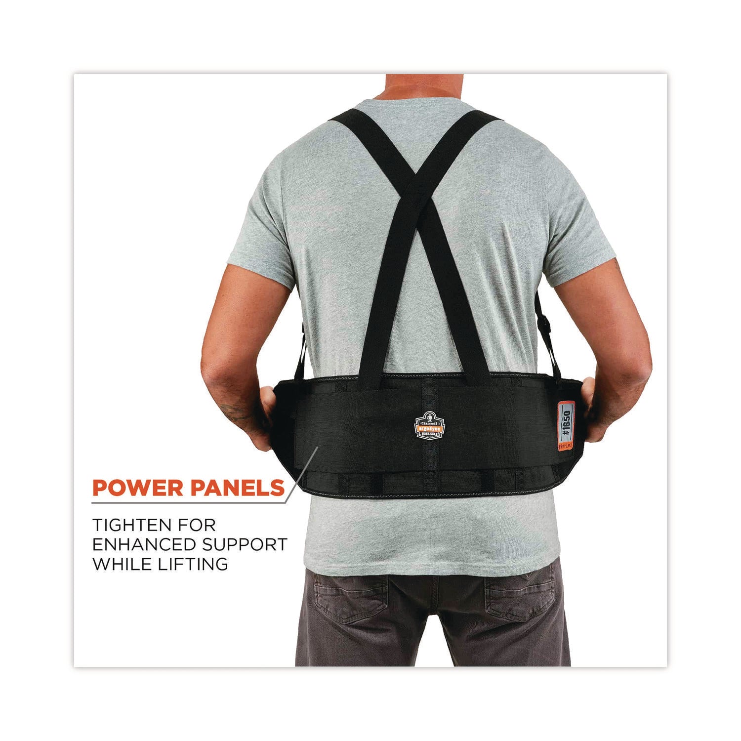 ProFlex 1650 Economy Elastic Back Support Brace, 3X-Large, 46" to 52" Waist, Black
