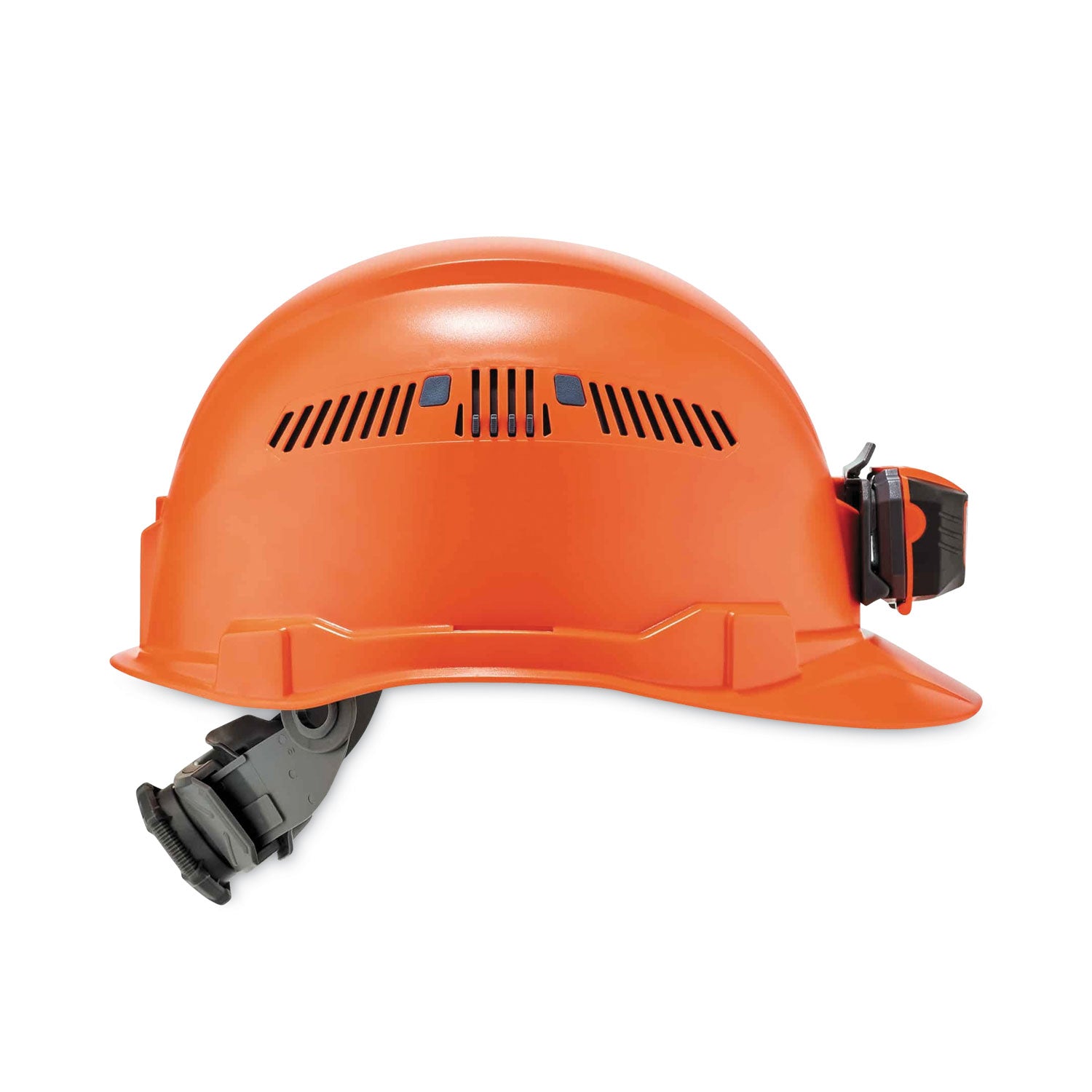 Ergodyne Skullerz 8972LED Cap-Style Hard Hat with LED Light, Vented, Adjustable Ratchet, Removable Sweatband, Orange, 1 Each