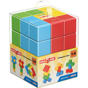 Geomag™ Magicube Crystal Recycled Transparent Magnetic Cubes for Kids, 16 Pieces