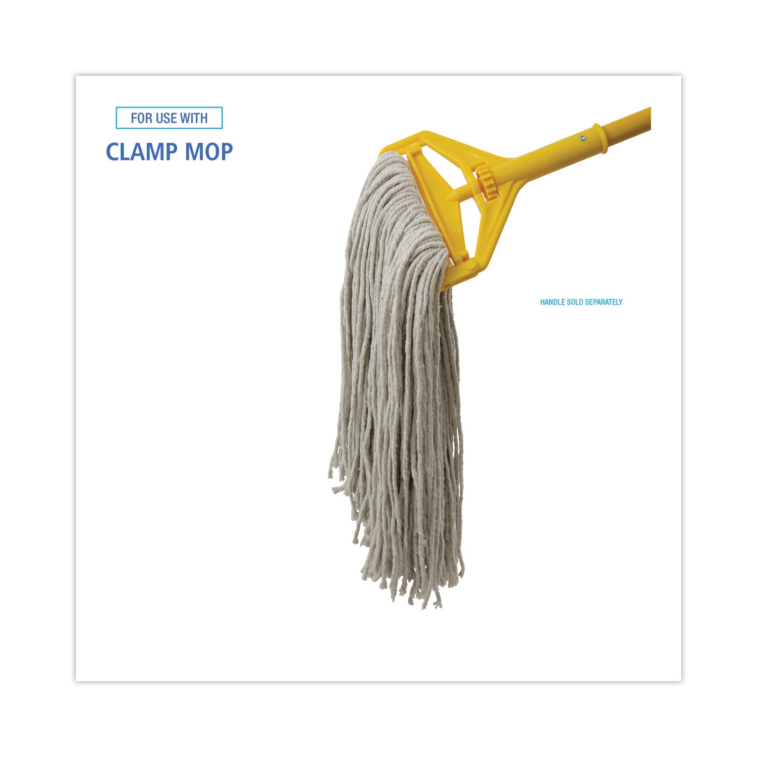 Premium Cut-End Wet Mop Heads, Cotton, 20oz, White, 12/carton