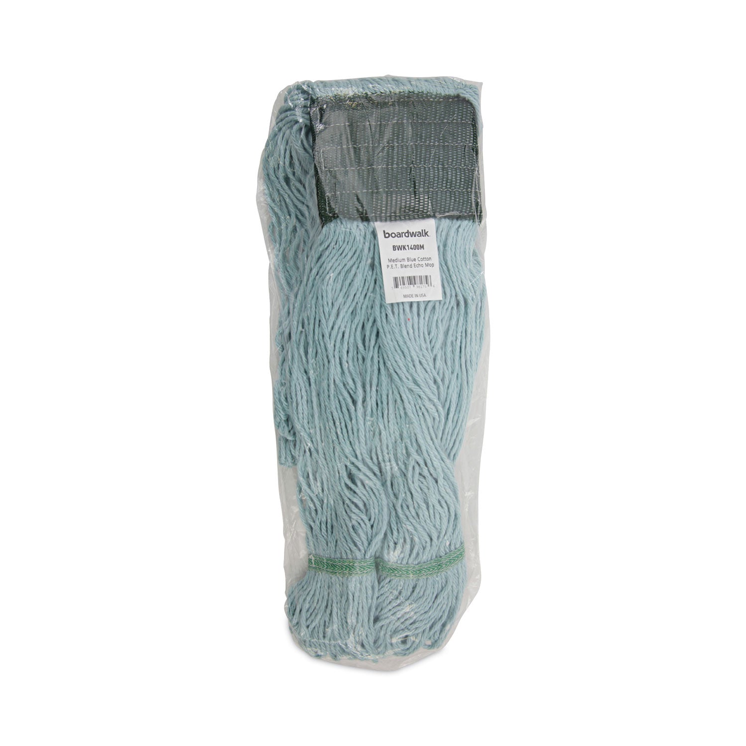 Echomop With Looped-End Wet Head, Synthetic/cotton, Medium, Blue, 12/carton