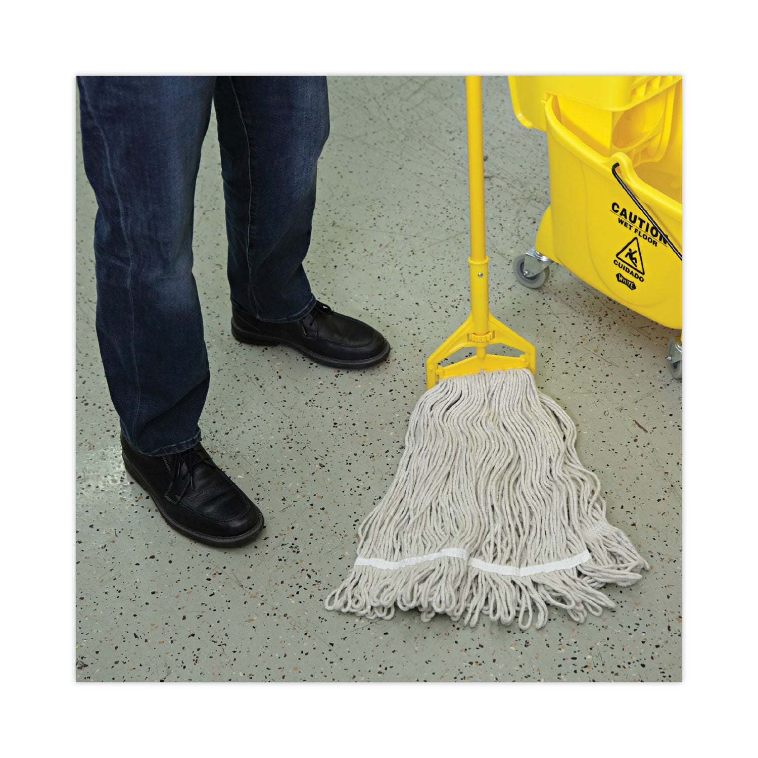 Pro Loop Web/tailband Wet Mop Head, Cotton, 12/carton