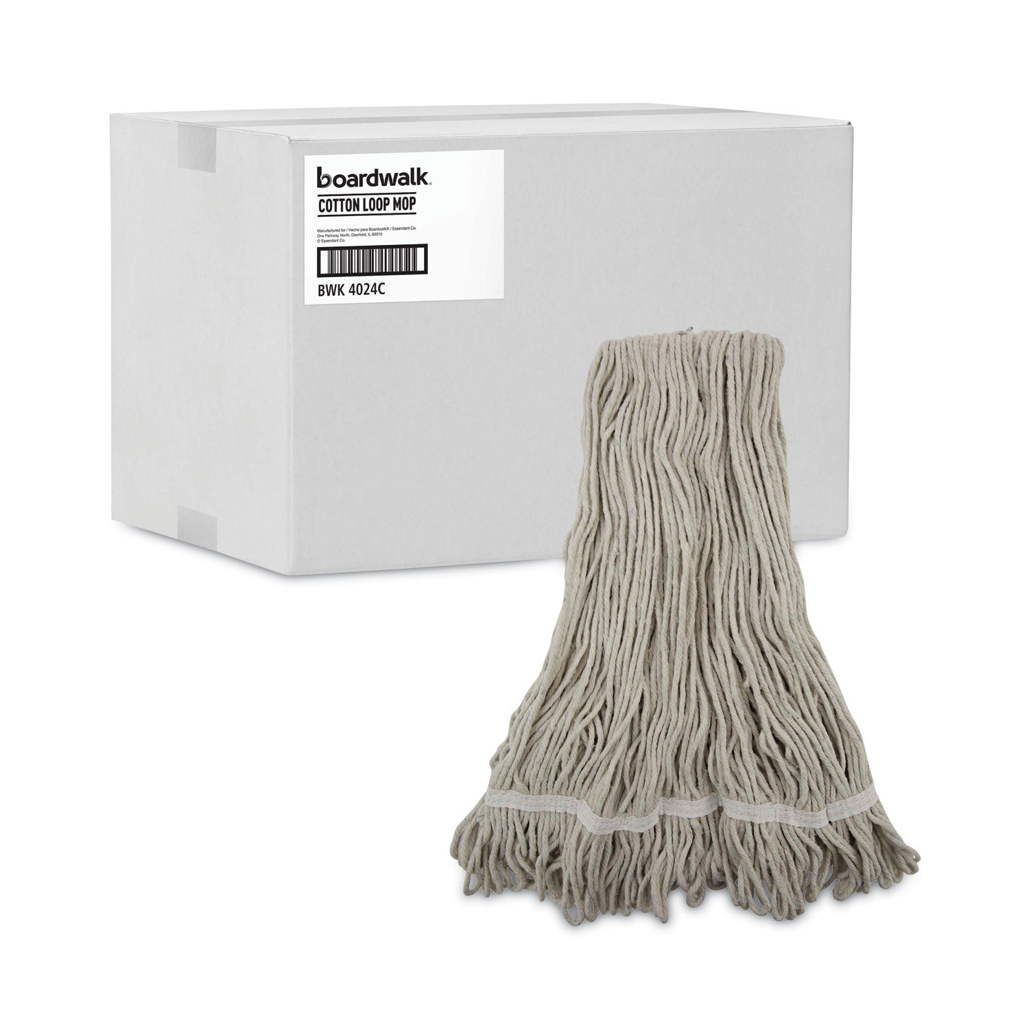 Pro Loop Web/tailband Wet Mop Head, Cotton, 12/carton