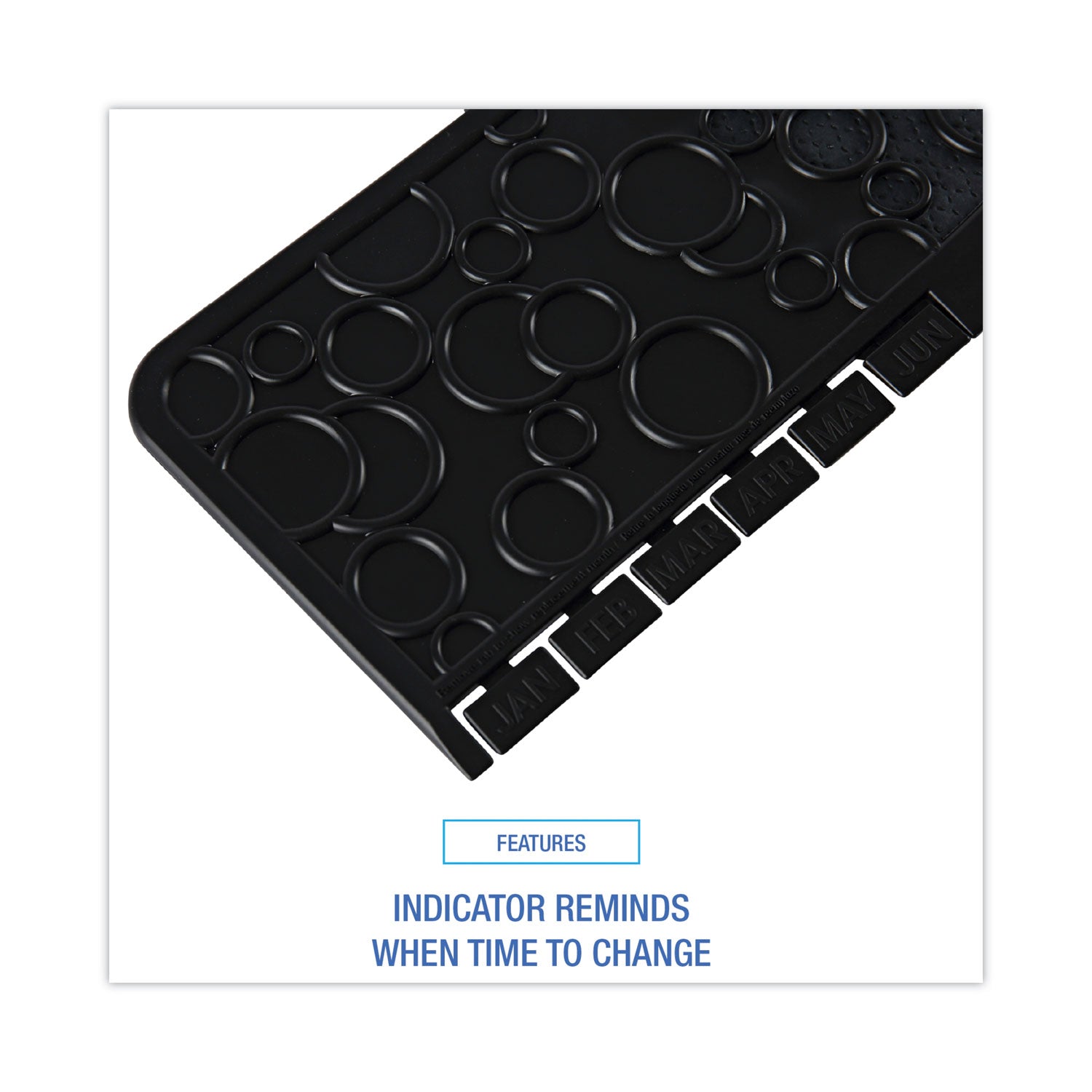 Commode Mat 2.0 Disposable Toilet Floor Mat, Non-Slip Rubber, 22 x 22, Black, 6/Carton