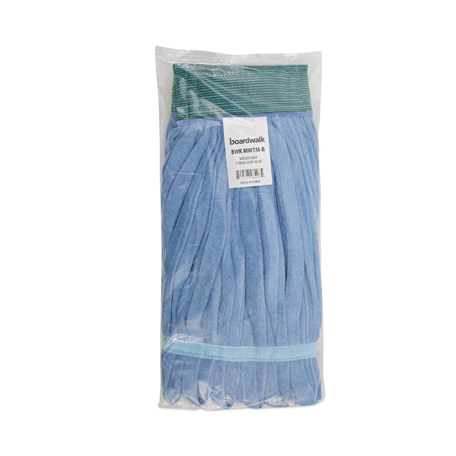 Microfiber Looped-End Wet Mop Head, Medium, Blue