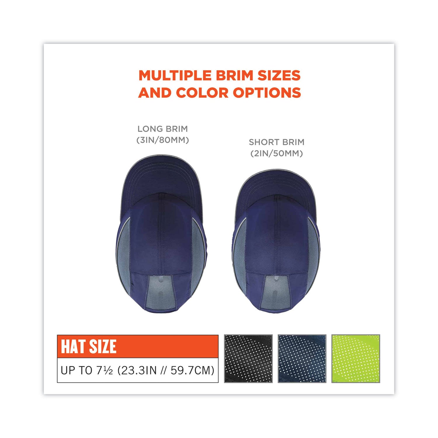 Ergodyne Skullerz 8960 Bump Cap Hat, Lime, Built-in LED, Impact Resistant, Lightweight, Reflective, Breathable, Washable, Removable Insert, 1 Each
