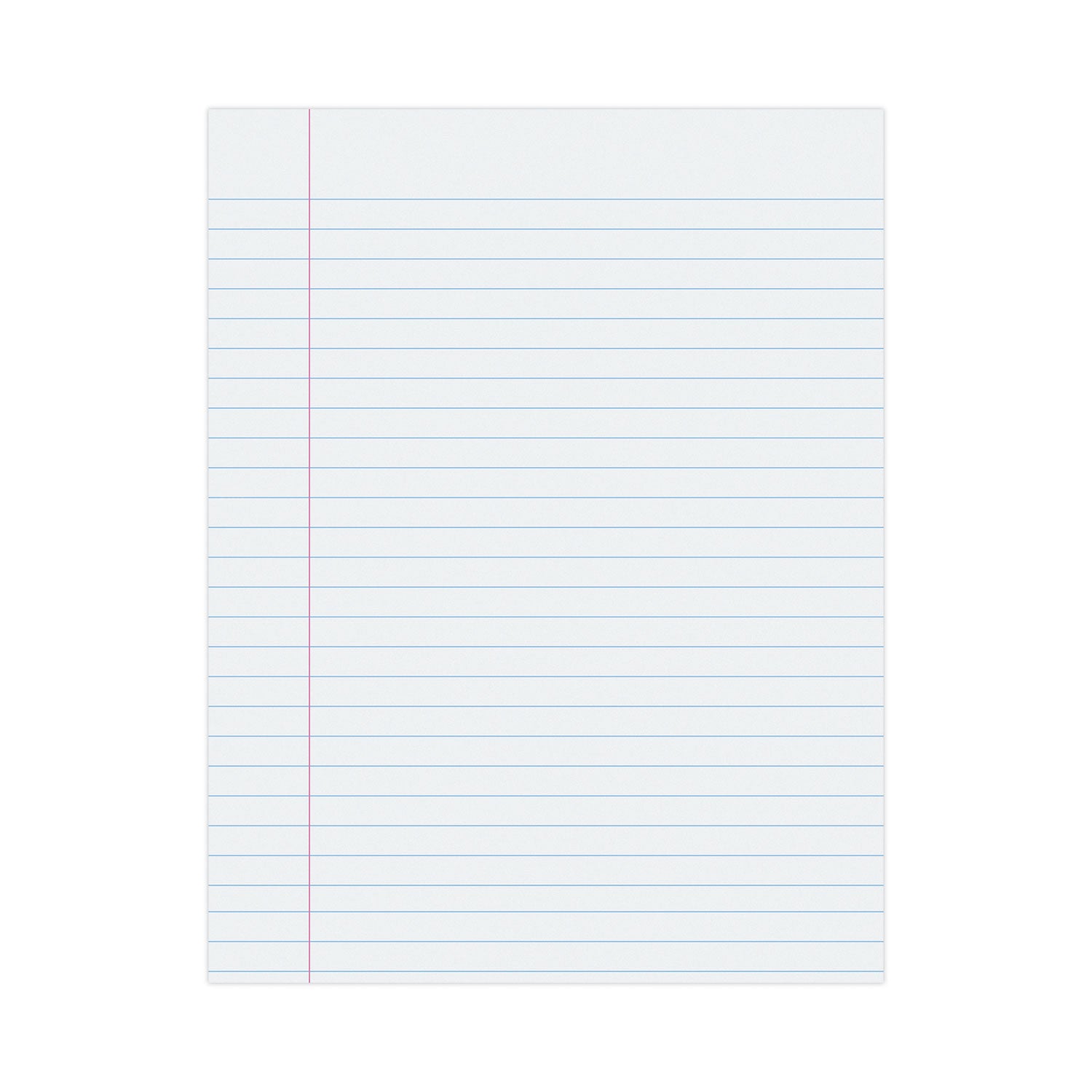 Composition Paper, White, Red Margin, 3/8" Ruled, 8-1/2" x 11", 500 Sheets