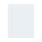 Composition Paper, White, Red Margin, 3/8" Ruled, 8-1/2" x 11", 500 Sheets