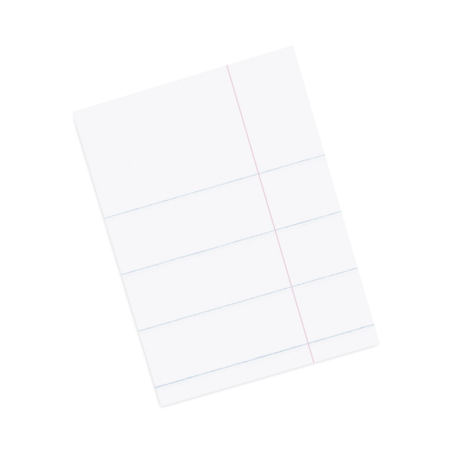 Composition Paper, White, Red Margin, 3/8" Ruled, 8-1/2" x 11", 500 Sheets