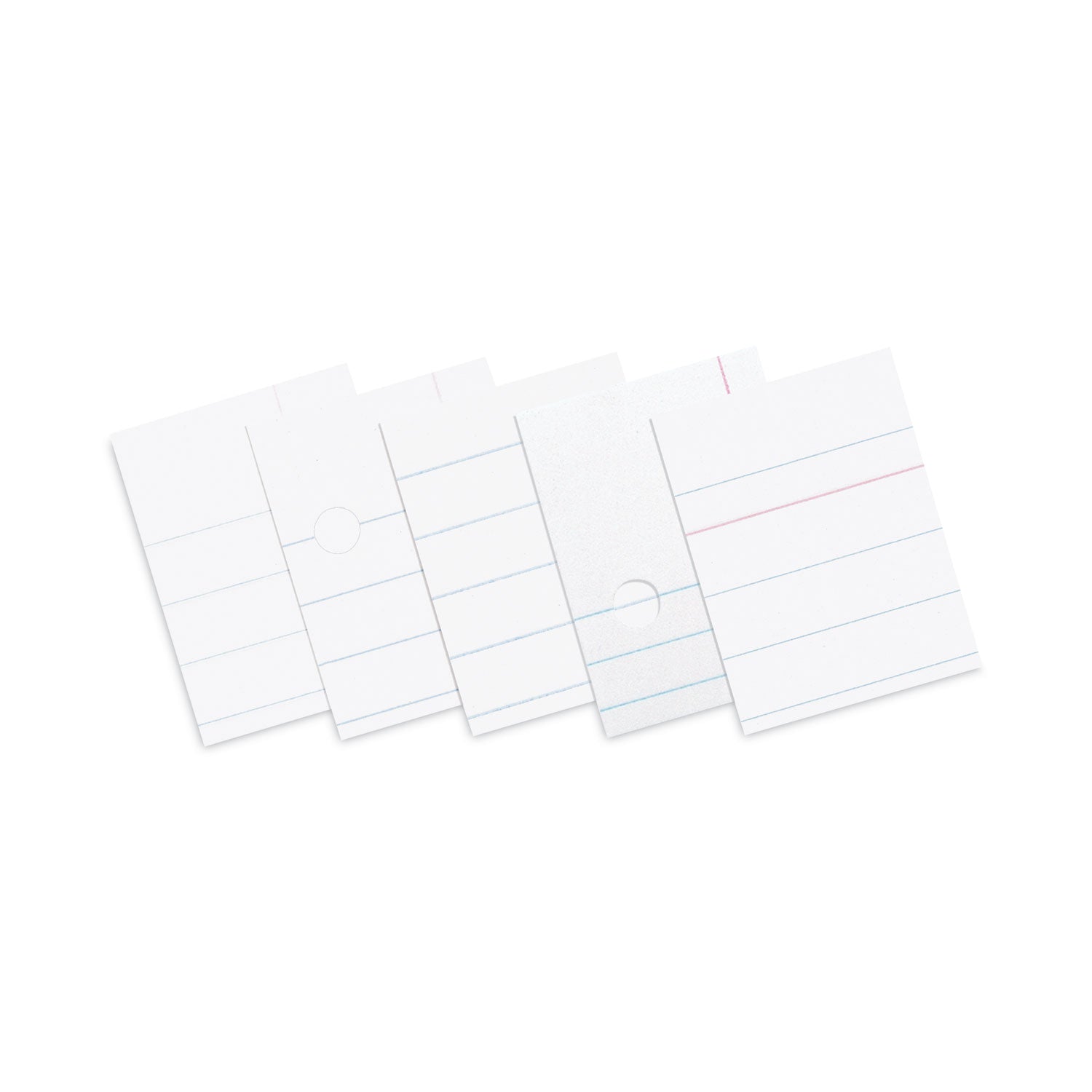 Composition Paper, White, Red Margin, 3/8" Ruled, 8-1/2" x 11", 500 Sheets