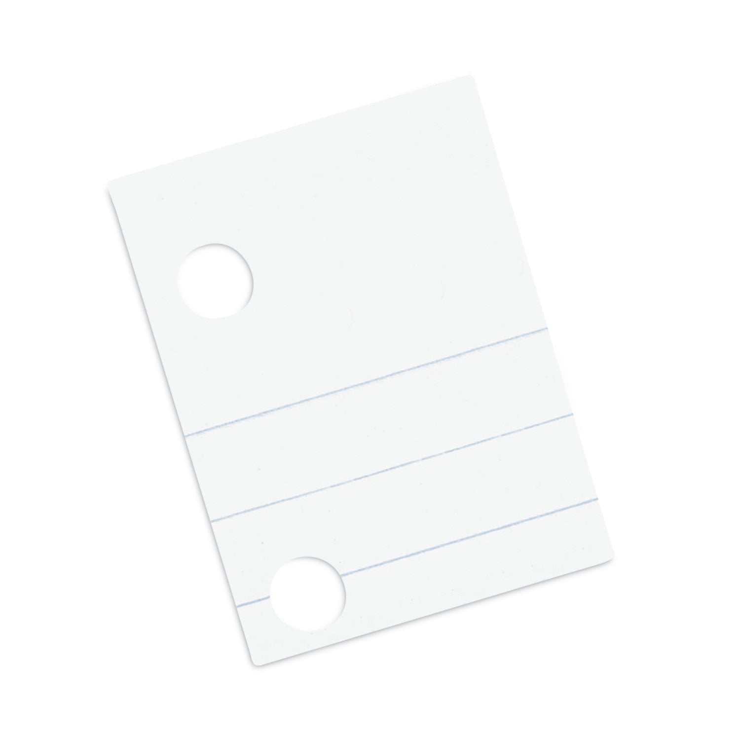 Composition Paper, White, 5-Hole Punched, Red Margin, 3/8" Ruled, 8" x 10-1/2", 500 Sheets