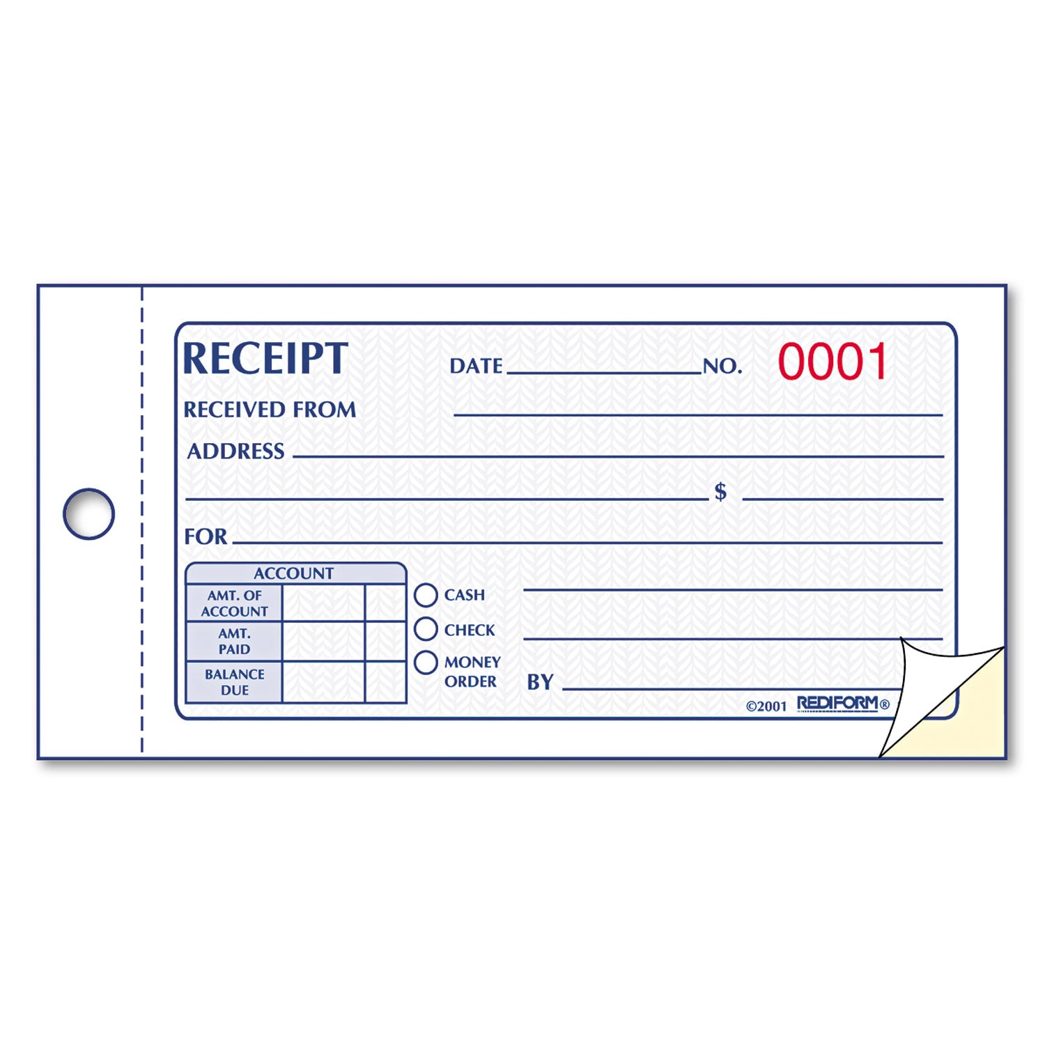 50 Sheet(s) - 2 Part - Carbonless Copy - 5" x 2.75" Sheet Size - White, Yellow - Assorted Sheet(s) - 1 Each