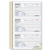 Gold Standard Money Receipt Book, Two-Part Carbonless, 5 x 2.75, 3 Forms/Sheet, 225 Forms Total