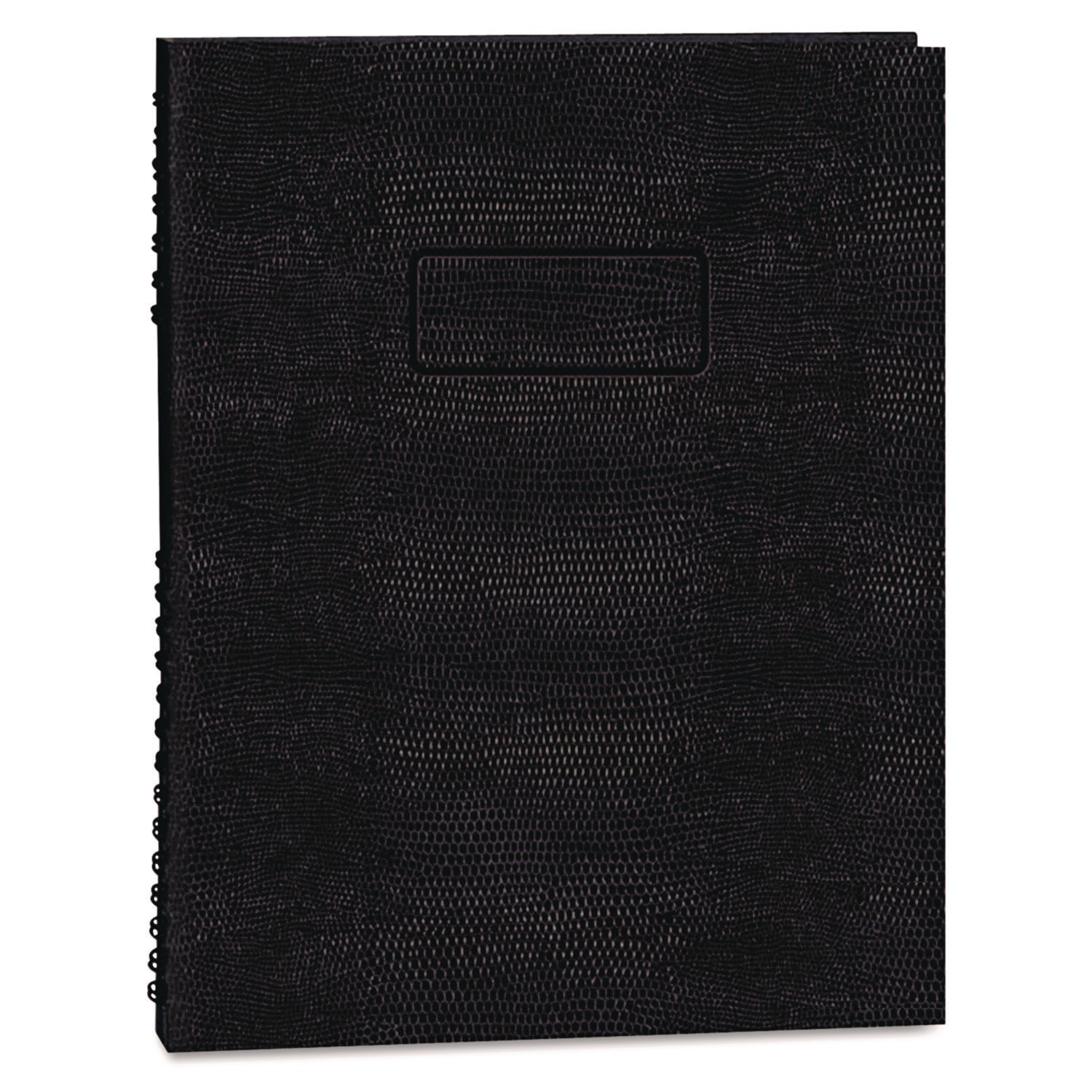 200 Sheets - Twin Wirebound - Ruled Margin - Letter - 8 1/2" x 11" Sheet Size - Black Cover - Pocket, Hard Cover, Index Sheet, Micro Perforated, Self-adhesive Tab - Recycled - 1 Each