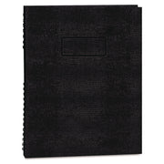 200 Sheets - Twin Wirebound - Ruled Margin - Letter - 8 1/2" x 11" Sheet Size - Black Cover - Pocket, Hard Cover, Index Sheet, Micro Perforated, Self-adhesive Tab - Recycled - 1 Each