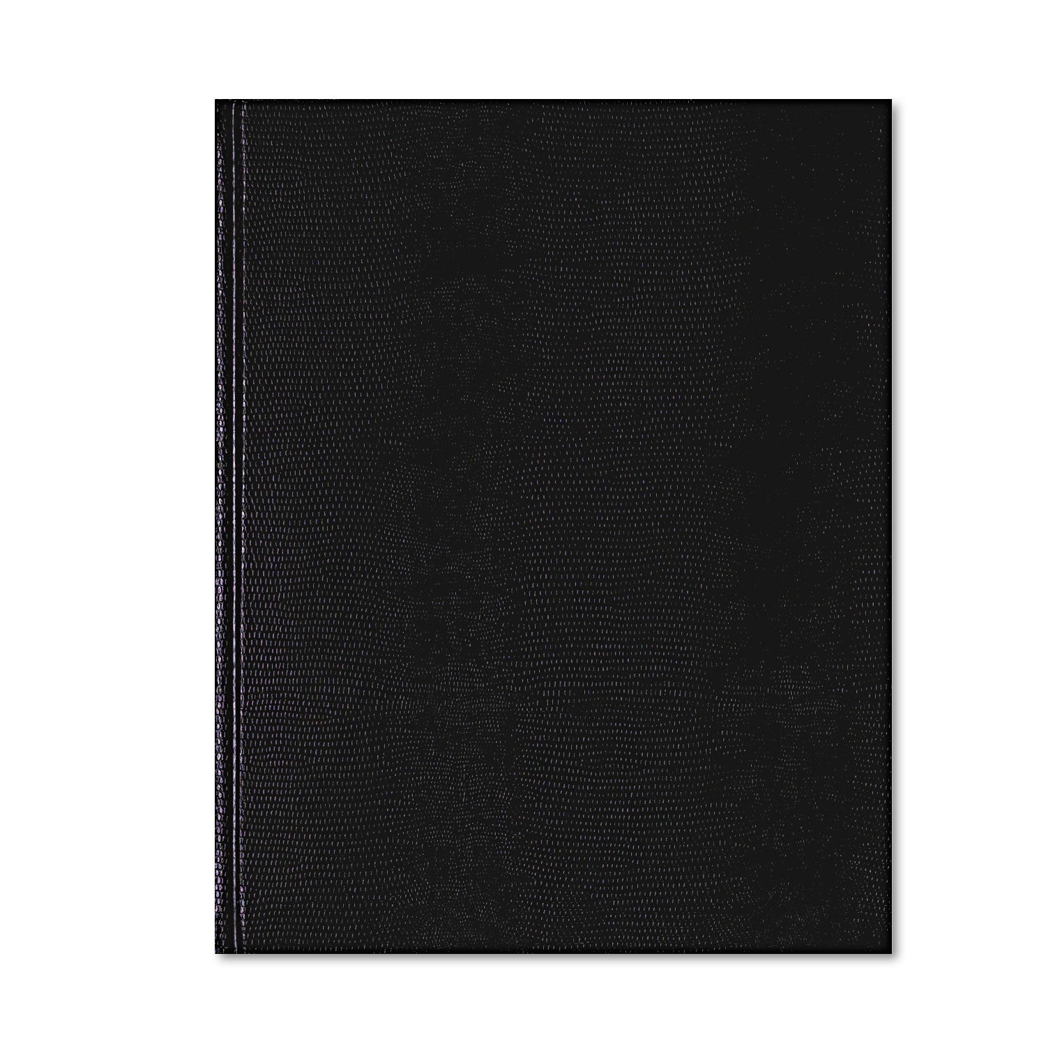 150 Sheets - Perfect Bound - Ruled Margin - 11" x 8 1/2" Sheet Size - White Paper - Black Cover - Hard Cover - Recycled - 1 Each