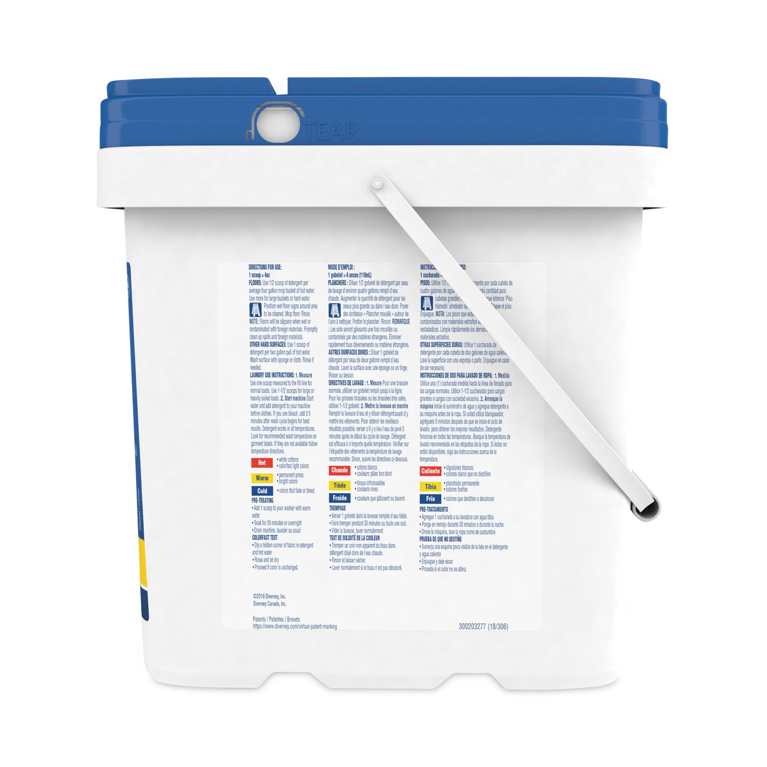 Ready-To-Use - 304 oz (19 lb) - Citrus Scent - Water Resistant, Kosher - White - 1 Each