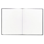 150 Sheets - Perfect Bound - Ruled Margin - 11" x 8 1/2" Sheet Size - White Paper - Black Cover - Hard Cover - Recycled - 1 Each