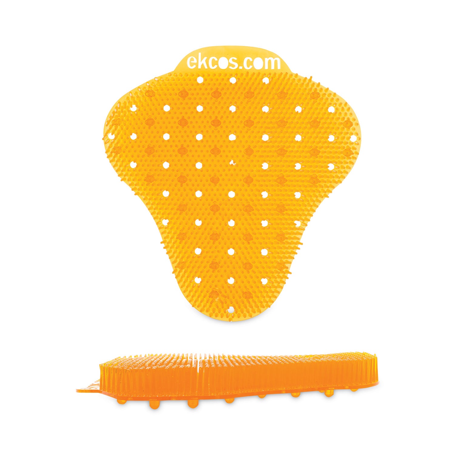 Diversey ekcoscreen Anti-splash Urinal Screen, Citrus Scent, Orange, Anti-bacterial, Odor Neutralizer, Flexible, Recyclable, Biodegradable, Lasts up to 60 Days, 12 per Carton