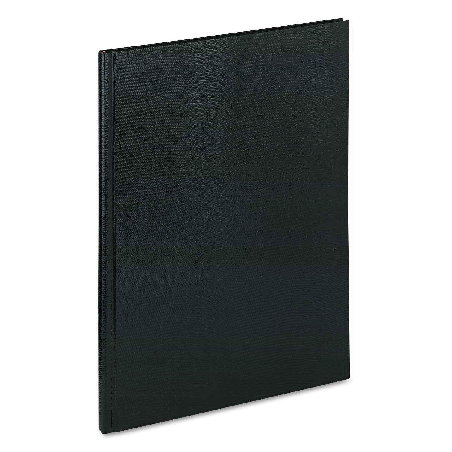 150 Sheets - Perfect Bound - Ruled Margin - 11" x 8 1/2" Sheet Size - White Paper - Black Cover - Hard Cover - Recycled - 1 Each