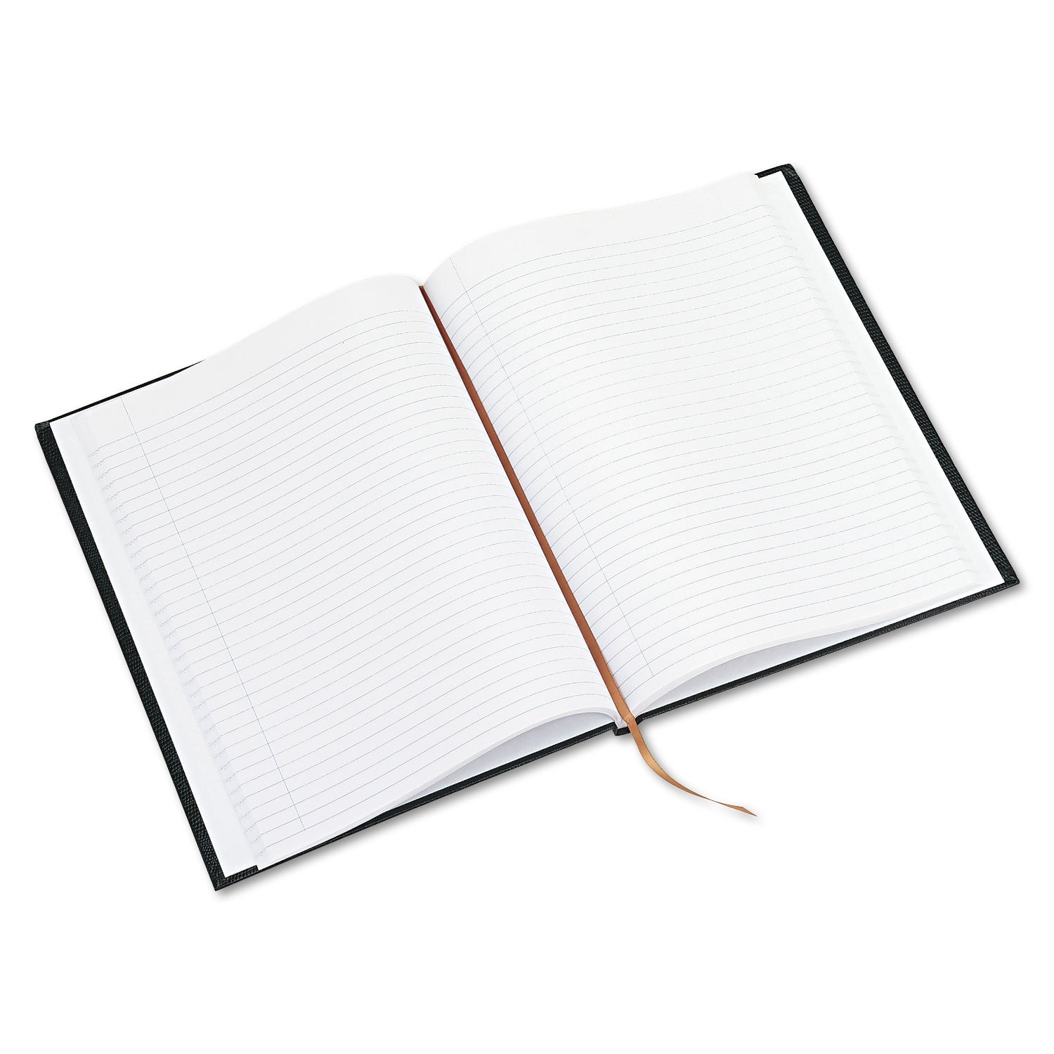150 Sheets - Perfect Bound - Ruled Margin - 11" x 8 1/2" Sheet Size - White Paper - Black Cover - Hard Cover - Recycled - 1 Each