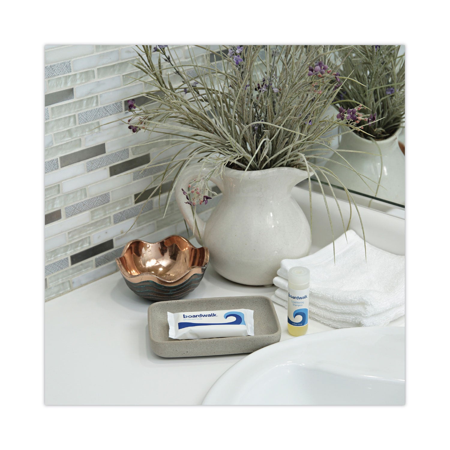 Face and Body Amenity Soap, Flow Wrapped, Floral Scent, # 1 1/2 Bar, 500/Carton