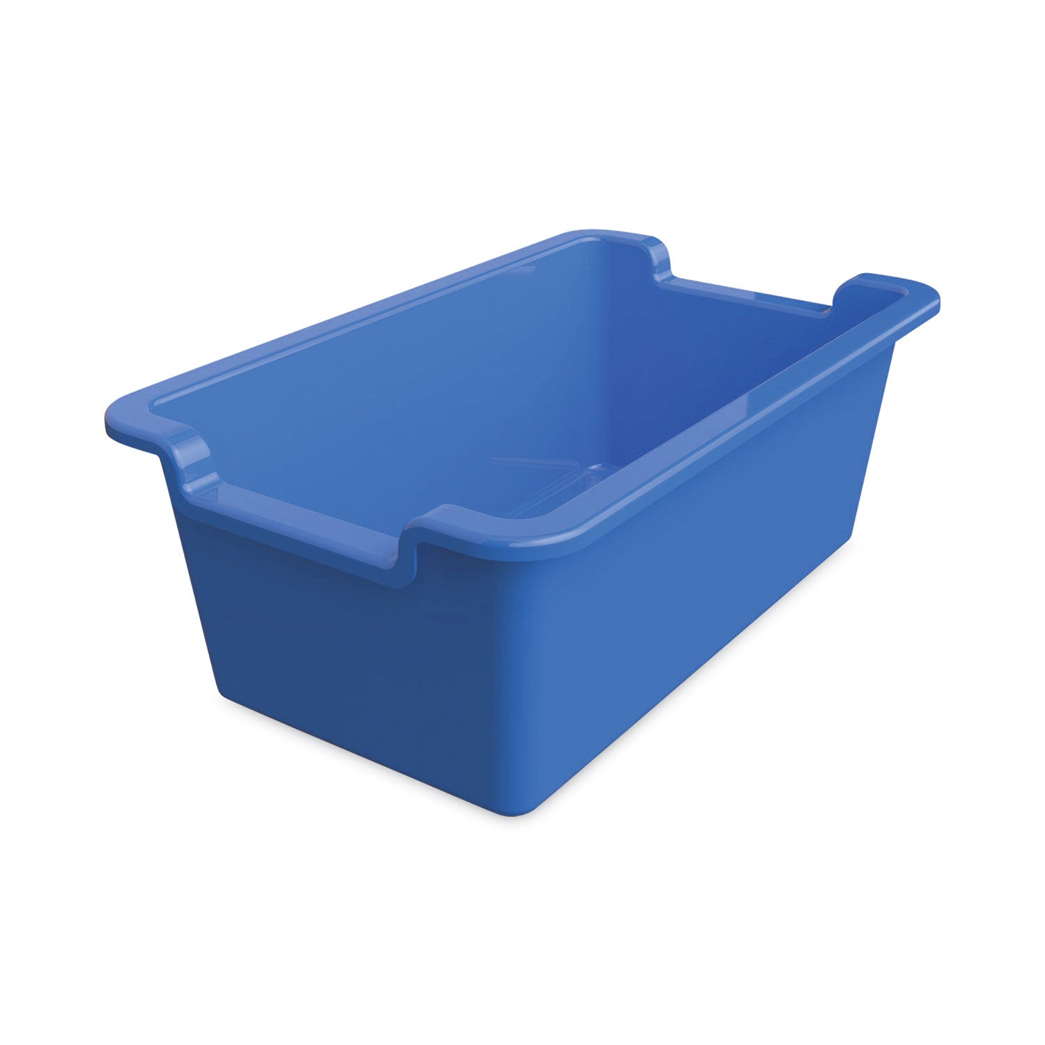 Deflecto Antimicrobial Rectangular Storage Bin - 5.06" Height x 13.24" Width x 8.05" Depth - Antimicrobial, Lightweight, Mold Resistant, Mildew Resistant, Handle, Portable, Stackable - Blue - Polypropylene - 1 Each