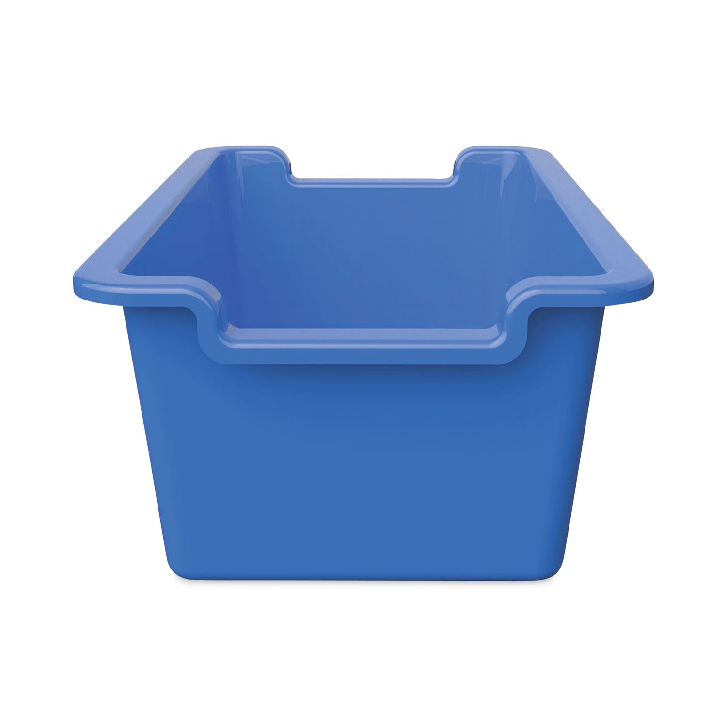 Deflecto Antimicrobial Rectangular Storage Bin - 5.06" Height x 13.24" Width x 8.05" Depth - Antimicrobial, Lightweight, Mold Resistant, Mildew Resistant, Handle, Portable, Stackable - Blue - Polypropylene - 1 Each
