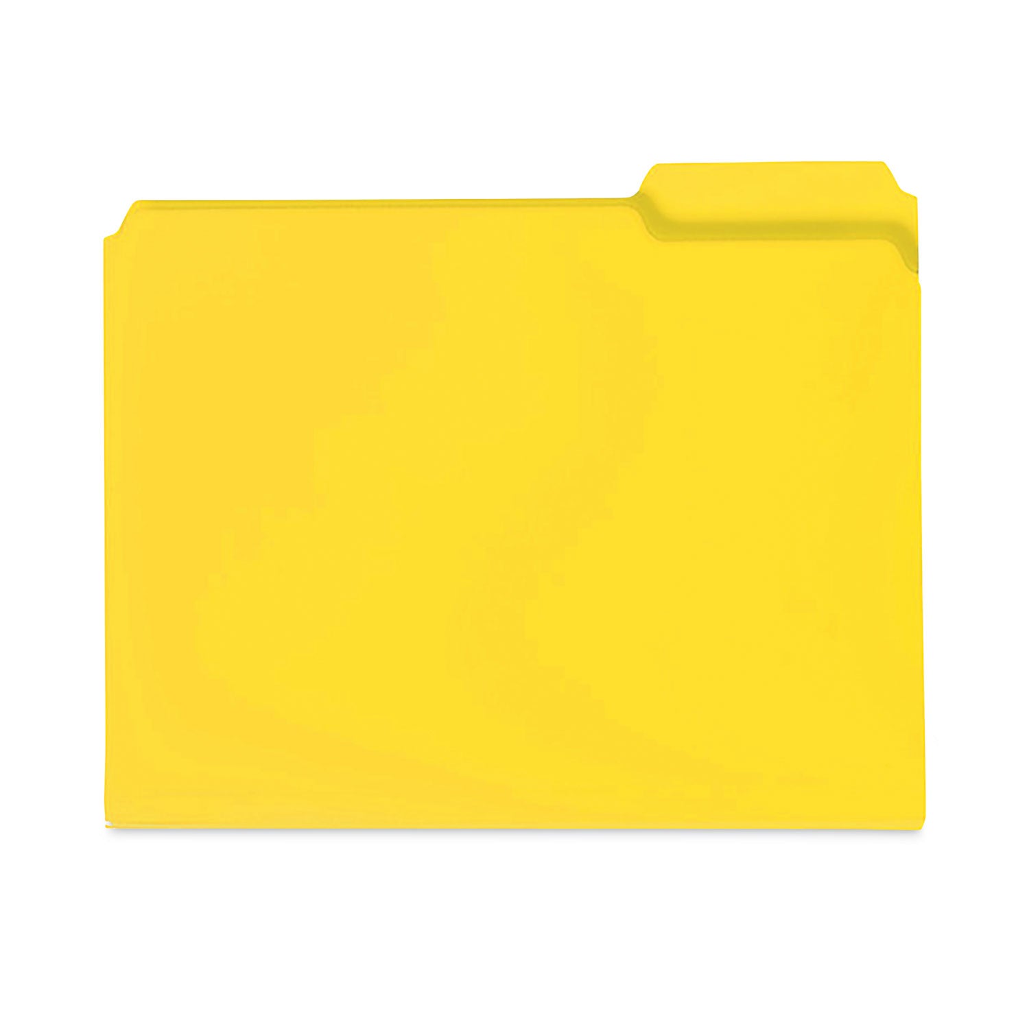 Smead 1/3 Tab Cut Letter Top Tab File Folder - 8 1/2" x 11" - 3/4" Expansion - Top Tab Location - Assorted Tab Position - Polypropylene - Yellow - 24 / Box