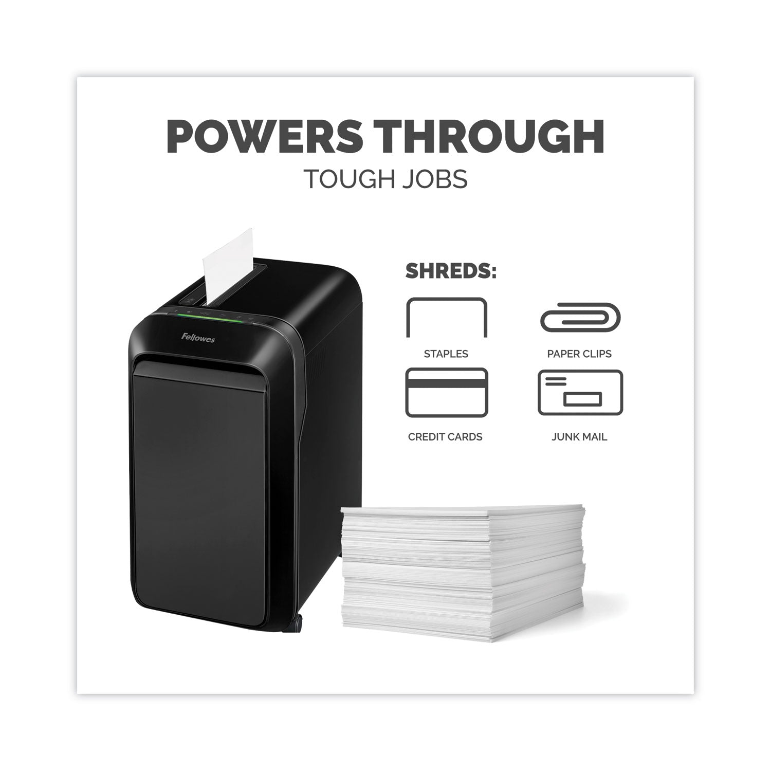 Micro Cut - 20 Per Pass - for shredding Paper, Credit Card, Paper Clip, Staples, Junk Mail - 0.156" x 0.500" Shred Size - P-4 - 7 ft/min - 9" Throat - 20 Minute Run Time - 8 gal Wastebin Capacity - Black
