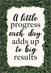 A Little Progress Each Day Adds up to Big Results Positive Poster