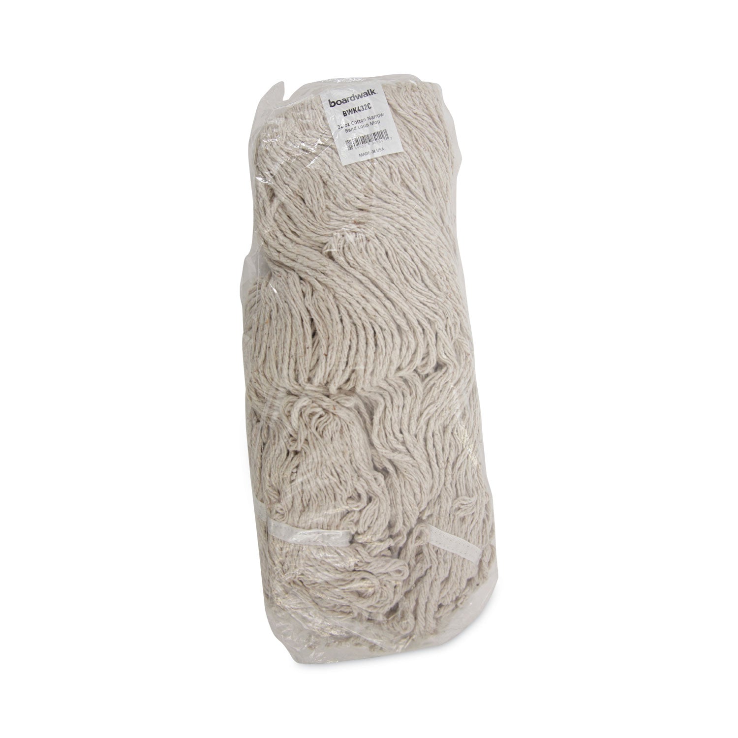 Mop Head, Pro Loop Web/tailband, Premium Standard Head, Cotton, 32-Oz., White