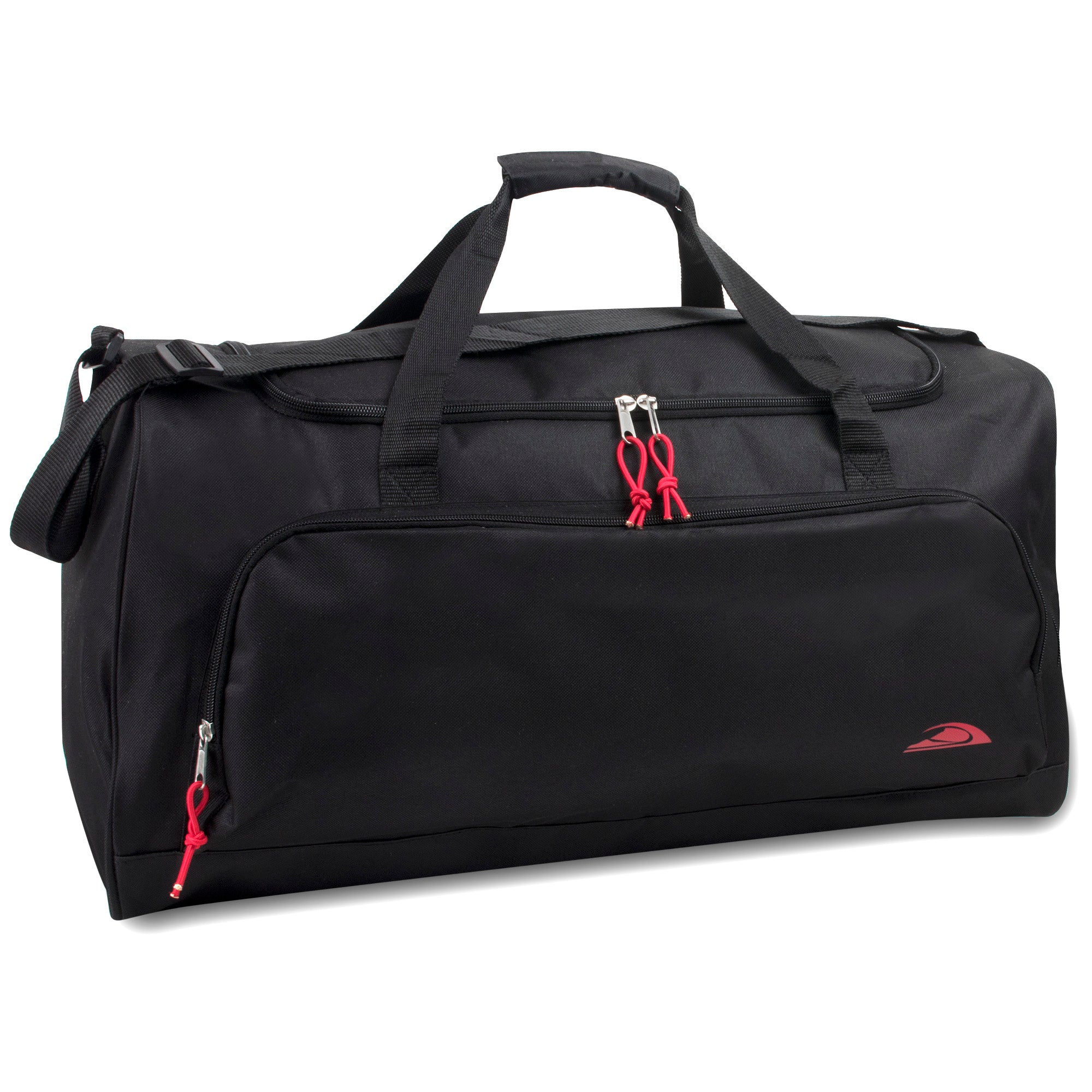 24 Inch Wide-Pocket Duffle Bags - Black - 24 in the Pack