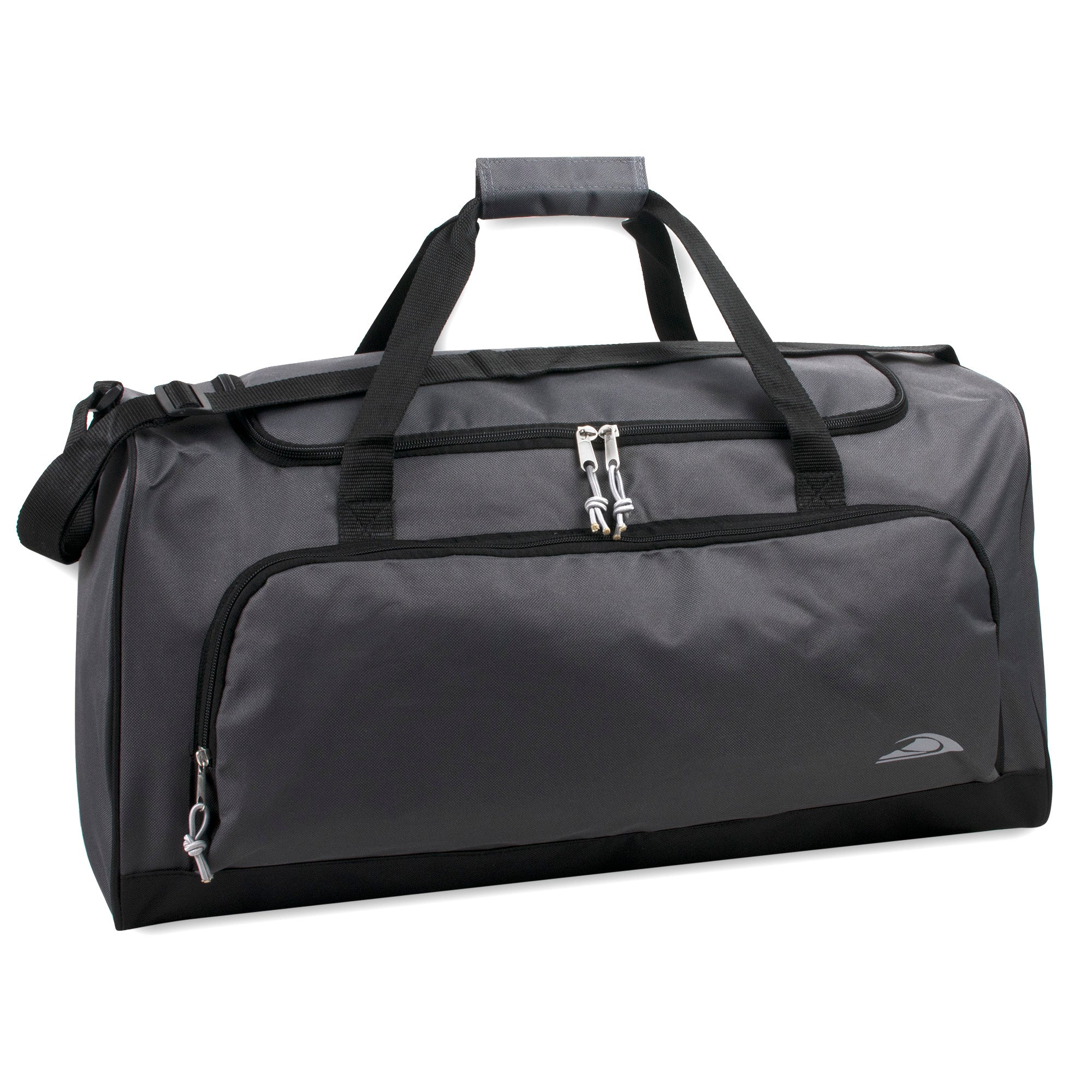 24 Inch Wide-Pocket Duffle Bags - Grey - 24 in the Pack