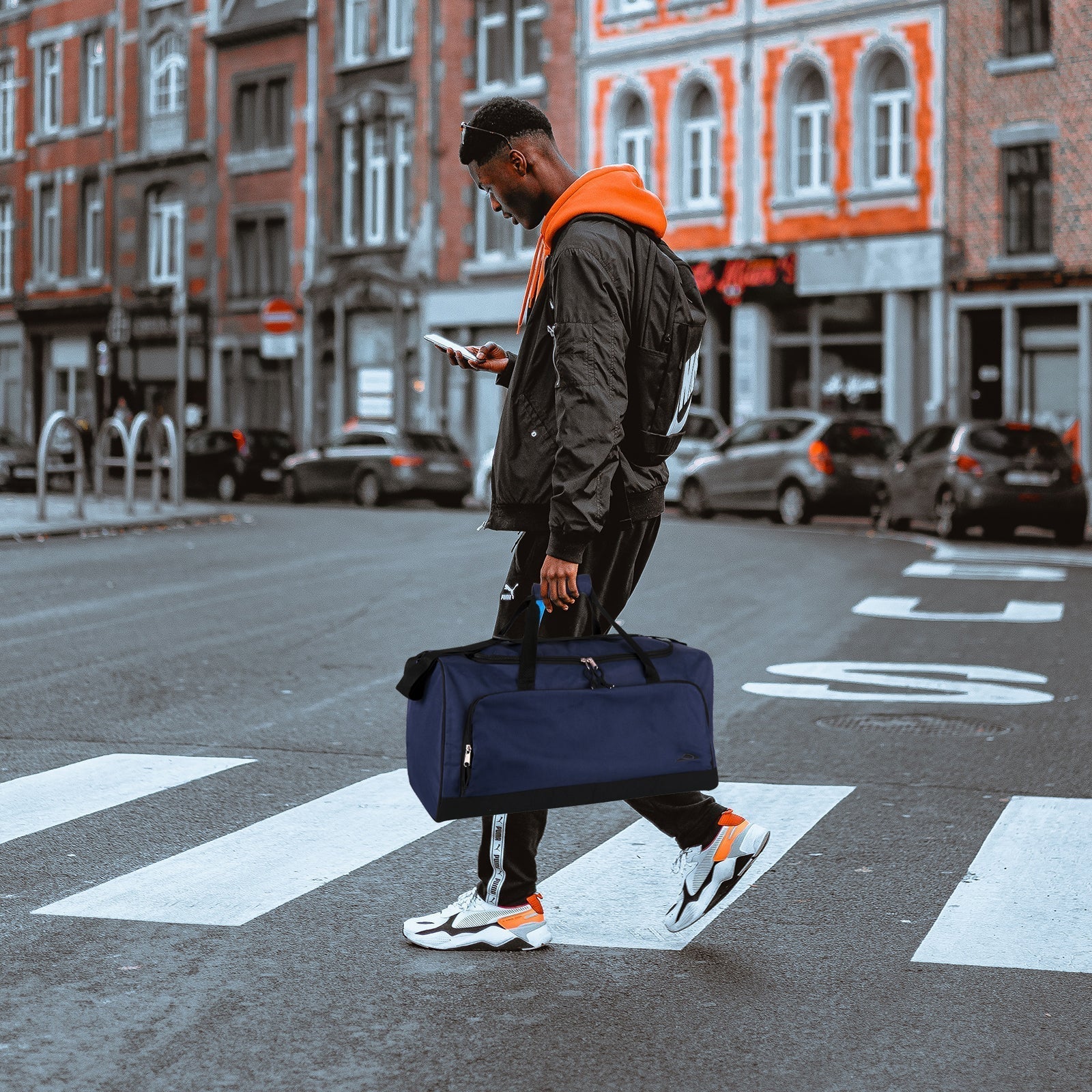 24 Inch Wide-Pocket Duffle Bags - Navy - 24 in the Pack