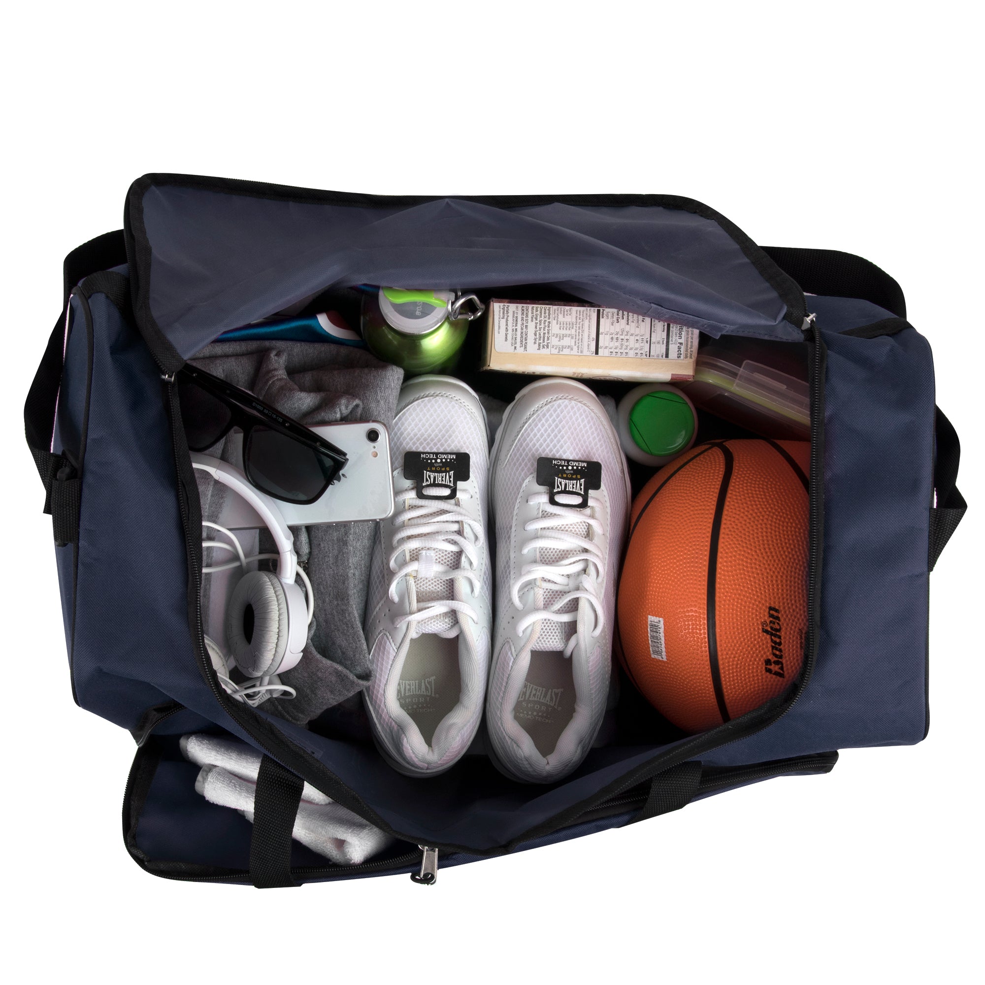 24 Inch Wide-Pocket Duffle Bags - Navy - 24 in the Pack