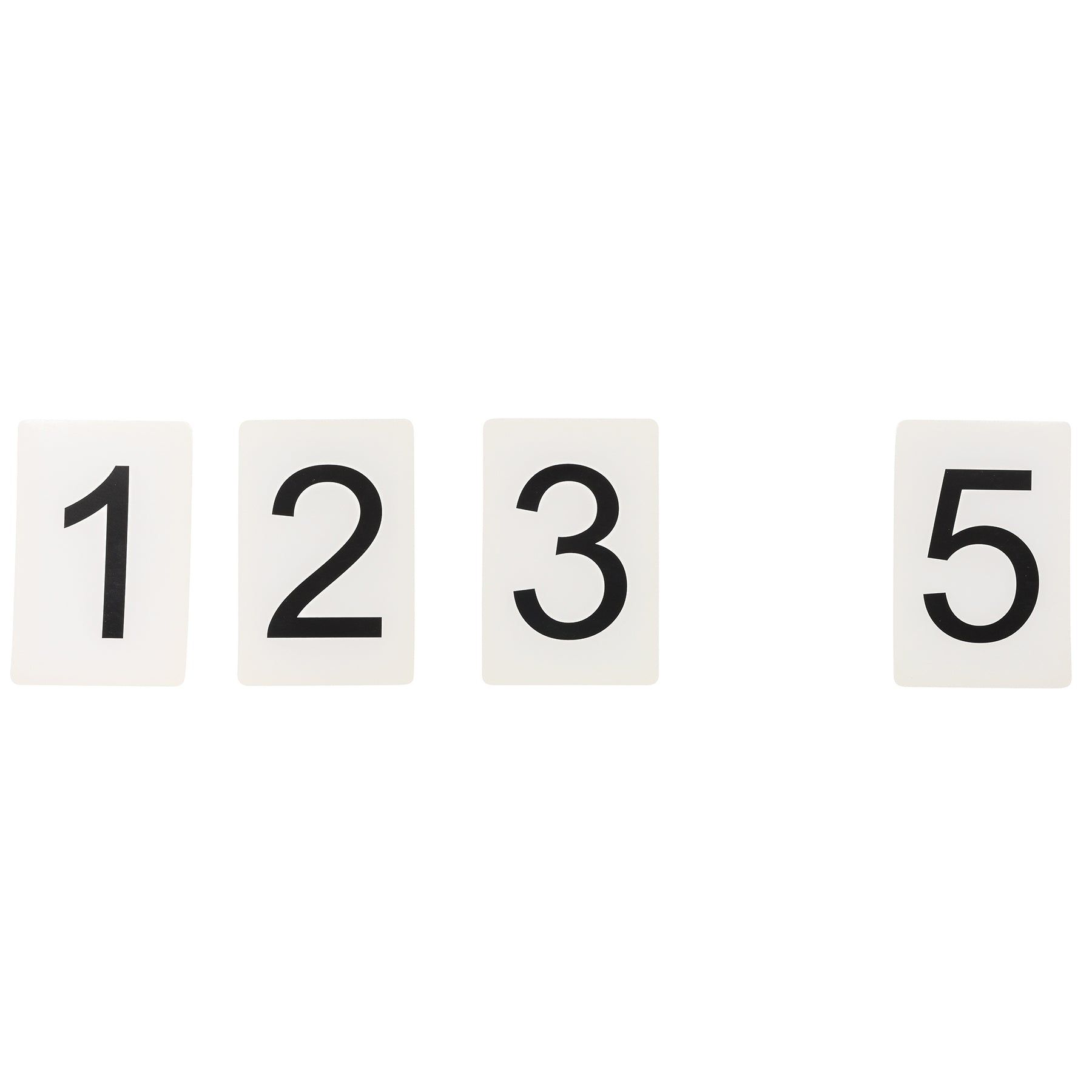 Number Cards 0-9, Black